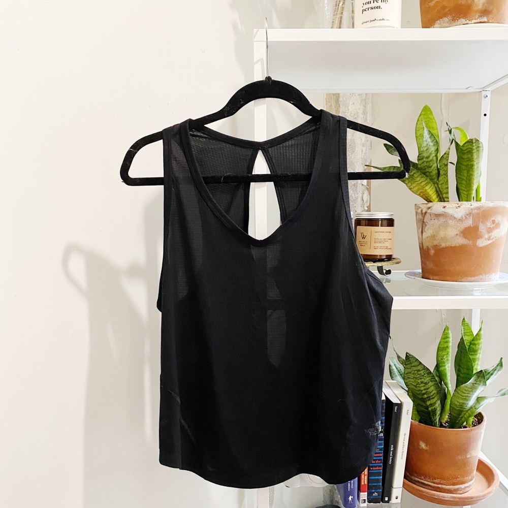 north face black workout top
